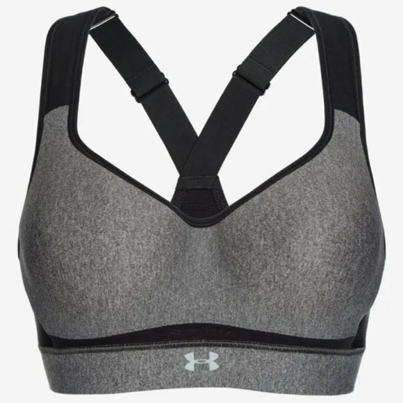 Under Armour Gray and Black Sports Bra - Picture 2 of 11